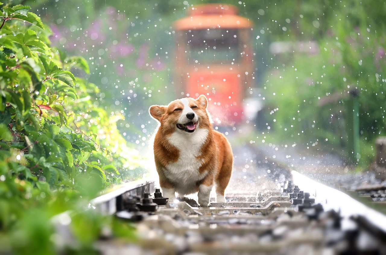 Pasear a tu perro con lluvia